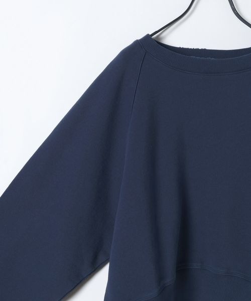 JEANASIS（ジーナシス）の「ヴィンテージWステッチウラケプルオーバー/647629（スウェット・レディース・ライトピンク/ネイビー/グレー・FREE）」の6枚目の写真