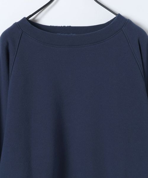 JEANASIS（ジーナシス）の「ヴィンテージWステッチウラケプルオーバー/647629（スウェット・レディース・ライトピンク/ネイビー/グレー・FREE）」の5枚目の写真