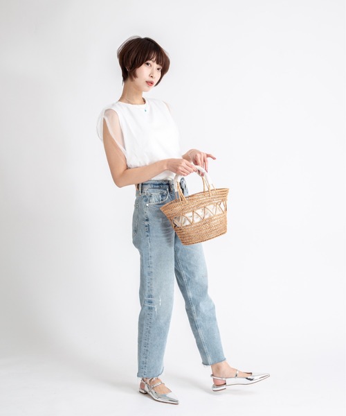 TARANGO（タランゴ）の「【TARANGO】手編み　インナー付き　かごバッグ　ハンドバッグ（かごバッグ・レディース・ナチュラル・FREE）」の6枚目の写真