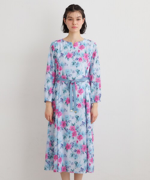 LAURA ASHLEY（ローラアシュレイ）の「【洗える／同柄アイテムあり】フリーサム ヘイズ柄ワンピース（ワンピース・レディース・ホワイト系3/ブルー系5・38/40）」の11枚目の写真