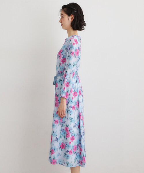 LAURA ASHLEY（ローラアシュレイ）の「【洗える／同柄アイテムあり】フリーサム ヘイズ柄ワンピース（ワンピース・レディース・ホワイト系3/ブルー系5・38/40）」の12枚目の写真