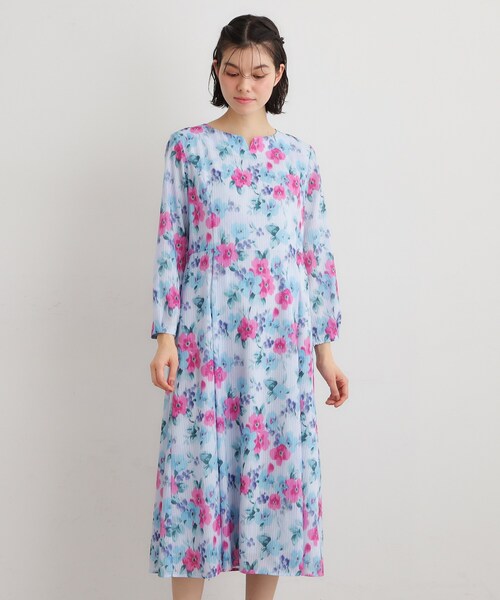 LAURA ASHLEY（ローラアシュレイ）の「【洗える／同柄アイテムあり】フリーサム ヘイズ柄ワンピース（ワンピース・レディース・ホワイト系3/ブルー系5・38/40）」の20枚目の写真