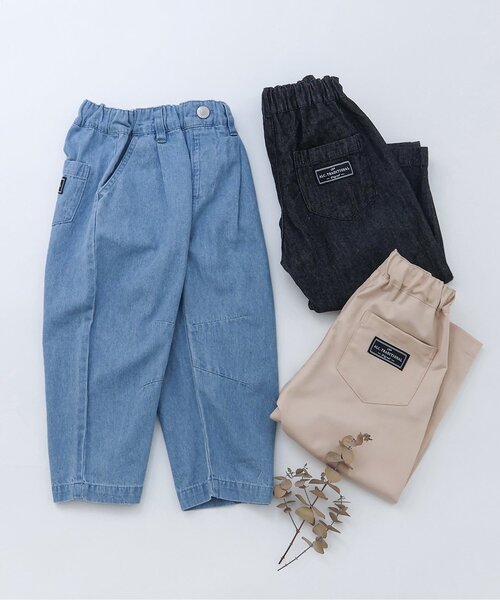 apres les cours（アプレレクール）の「バレルレッグタックパンツ（その他パンツ・キッズ・ベージュ/ブルー/ブラック・130/120/110/100/90/80）」の9枚目の写真