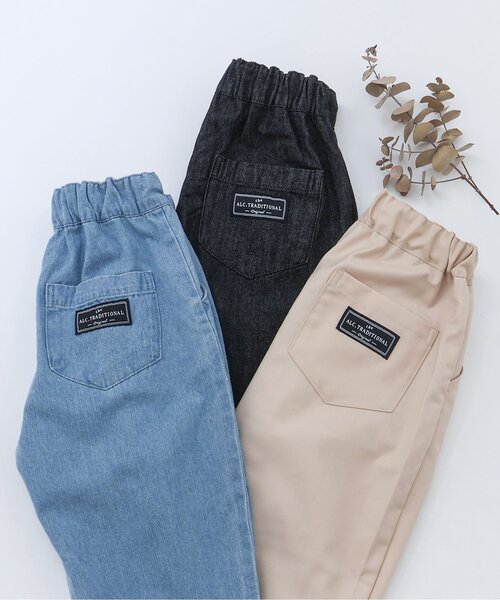 apres les cours（アプレレクール）の「バレルレッグタックパンツ（その他パンツ・キッズ・ベージュ/ブルー/ブラック・130/120/110/100/90/80）」の10枚目の写真