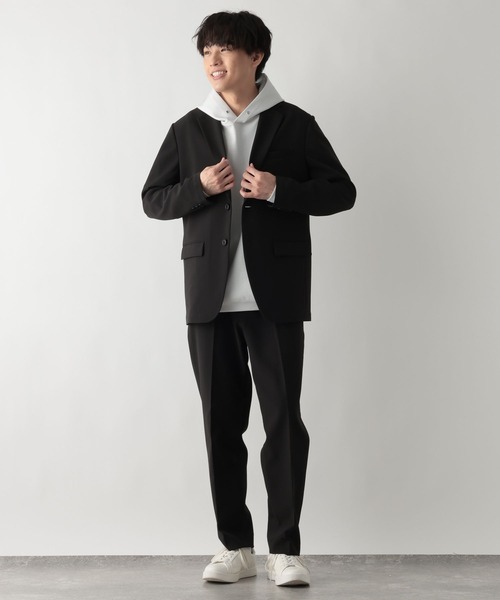 GLOBAL WORK(グローバルワーク)の「アーバンスラックス/Wクロス/612407(スラックス・メンズ・チャコールグレー/ブラック/ネイビー/グレイッシュベージュ・X-LARGE/LARGE/MEDIUM/SMALL)」の6枚目の写真