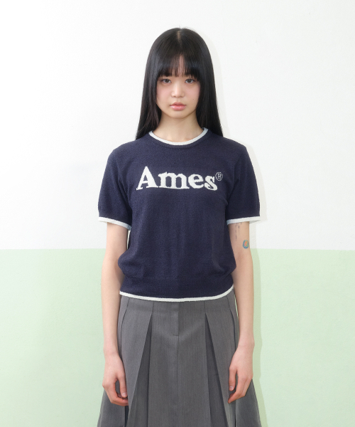 AMESWORLDWIDE（アメスワールドワイド）の「BASIC LOGO KNIT NAVY（ニット/セーター・レディース・その他・FREE）」の2枚目の写真