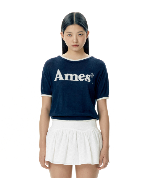 AMESWORLDWIDE（アメスワールドワイド）の「BASIC LOGO KNIT NAVY（ニット/セーター・レディース・その他・FREE）」の5枚目の写真