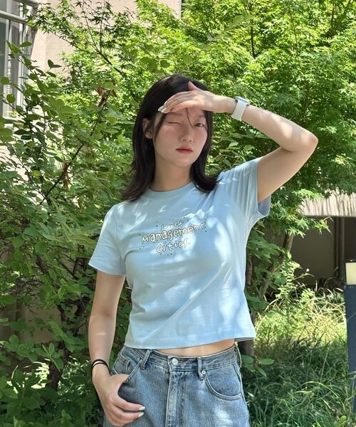 LMCの「WM FN ドゥードゥル クロップド Tシャツ ブラック(Tシャツ/カットソー・レディース・その他・S/M)」の3枚目の写真
