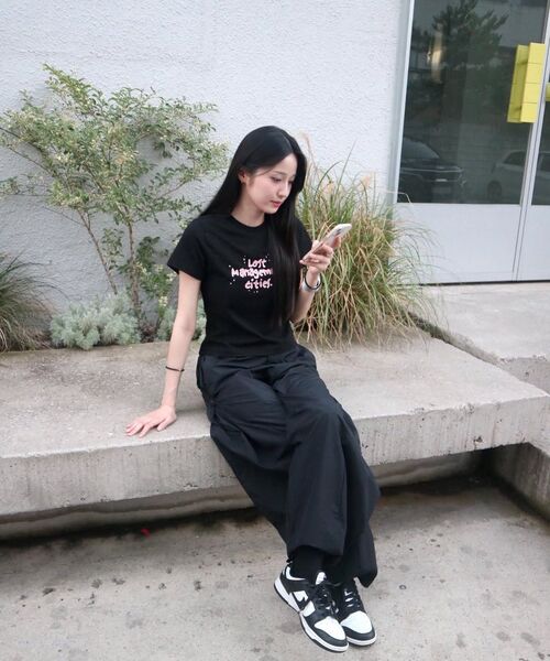 LMCの「WM FN ドゥードゥル クロップド Tシャツ ブラック(Tシャツ/カットソー・レディース・その他・S/M)」の6枚目の写真