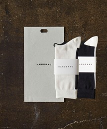 HARUSAKU | HARUSAKU:SIngle Back LIne Socks GIFT 2P SET :ハルサク メンズシングル バックライン ソックス プレゼント ギフトセット 2足(ソックス/靴下)