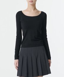 ウィメンズテンセルスリムバレリーナ長袖Tシャツ[ブラック]