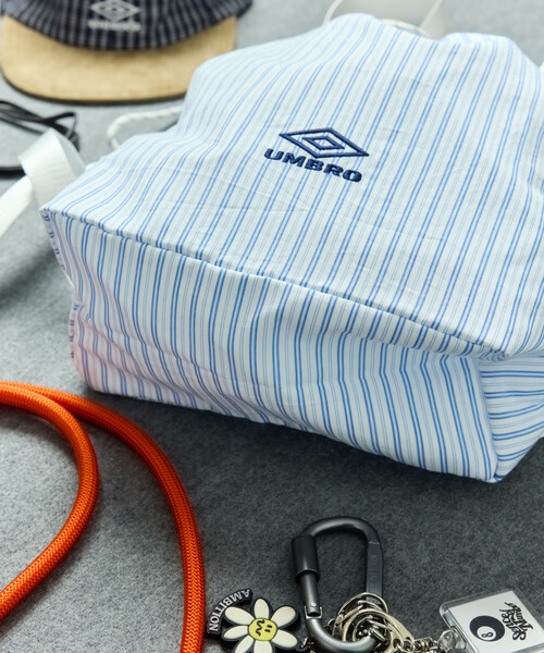 UMBRO（アンブロ）の「UMBRO/アンブロ SP Packable Mini Bag/別注 チェック＆ストライプ パッカブル ミニバッグ（バックパック/リュック・メンズ・ホワイト/ブラック/ネイビー/ブルー/グリーン・ONE SIZE）」の9枚目の写真