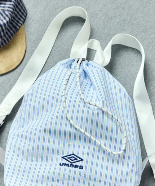 UMBRO（アンブロ）の「UMBRO/アンブロ SP Packable Mini Bag/別注 チェック＆ストライプ パッカブル ミニバッグ（バックパック/リュック・メンズ・ホワイト/ブラック/ネイビー/ブルー/グリーン・ONE SIZE）」の11枚目の写真