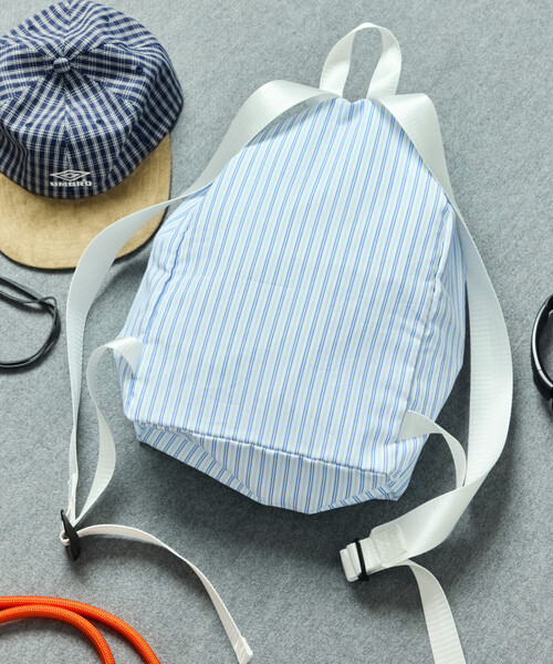 UMBRO（アンブロ）の「UMBRO/アンブロ SP Packable Mini Bag/別注 チェック＆ストライプ パッカブル ミニバッグ（バックパック/リュック・メンズ・ホワイト/ブラック/ネイビー/ブルー/グリーン・ONE SIZE）」の13枚目の写真