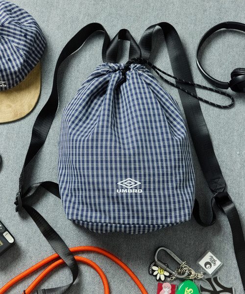 UMBRO（アンブロ）の「UMBRO/アンブロ SP Packable Mini Bag/別注 チェック＆ストライプ パッカブル ミニバッグ（バックパック/リュック・メンズ・ホワイト/ブラック/ネイビー/ブルー/グリーン・ONE SIZE）」の19枚目の写真