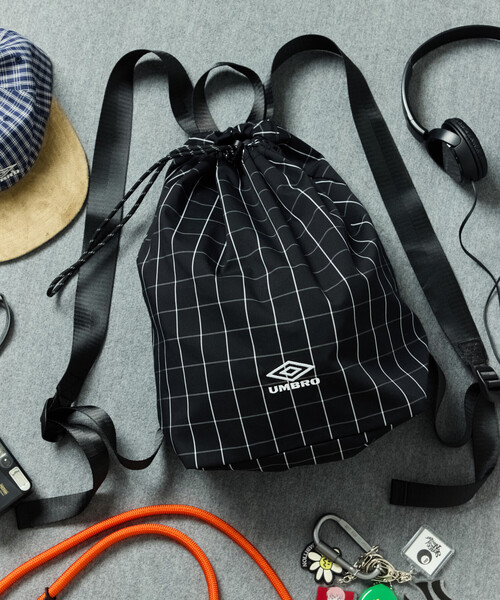 UMBRO（アンブロ）の「UMBRO/アンブロ SP Packable Mini Bag/別注 チェック＆ストライプ パッカブル ミニバッグ（バックパック/リュック・メンズ・ホワイト/ブラック/ネイビー/ブルー/グリーン・ONE SIZE）」の21枚目の写真