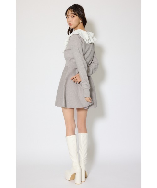 rienda(リエンダ)の「フリルカラーニットカーディガンセットワンピース 春服(シャツワンピース・レディース・ピンク/グレー/ブラック・FREE)」の20枚目の写真