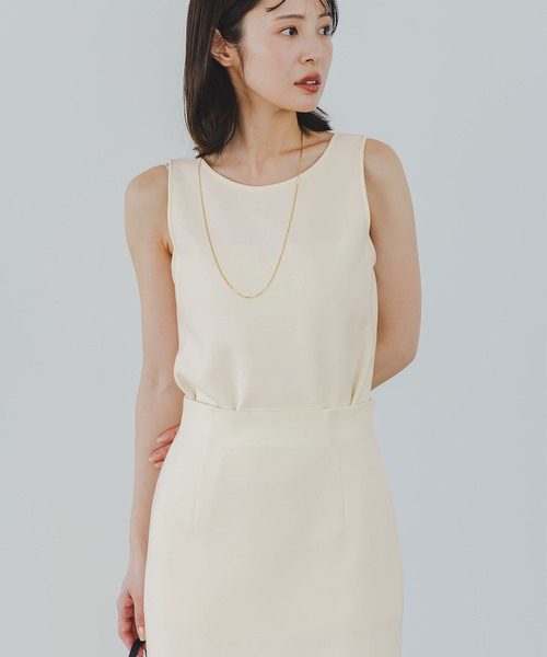 Noble(ノーブル)の「【洗える】コンフォートジャージーアメスリトップス(シャツ/ブラウス・レディース・ブラック/ホワイト・FREE)」の20枚目の写真