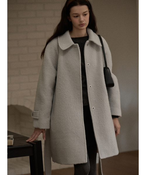 BEMUSE MANSION(ビミューズマンション)の「New raglan half coat - Light beige(チェスターコート・レディース・オートミール・FREE)」の4枚目の写真