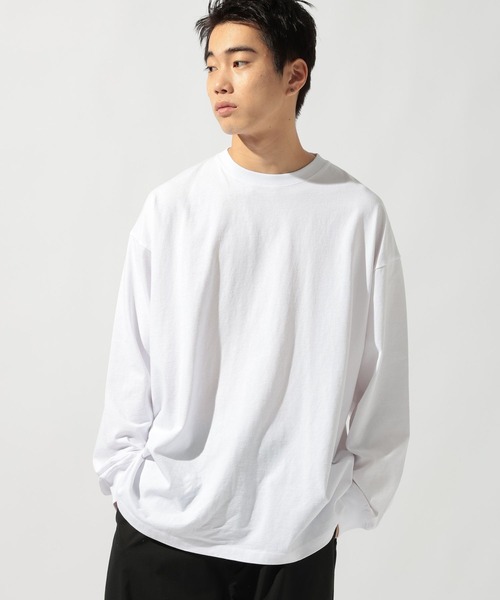 niko and...（ニコアンド）の「USAコットン無地ロンT（Tシャツ/カットソー・メンズ・チャコール/オフホワイト/ピンク/サックスブルー・MEDIUM/LARGE）」の18枚目の写真