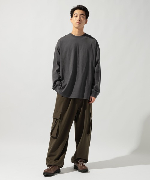 niko and...（ニコアンド）の「USAコットン無地ロンT（Tシャツ/カットソー・メンズ・チャコール/オフホワイト/ピンク/サックスブルー・MEDIUM/LARGE）」の19枚目の写真