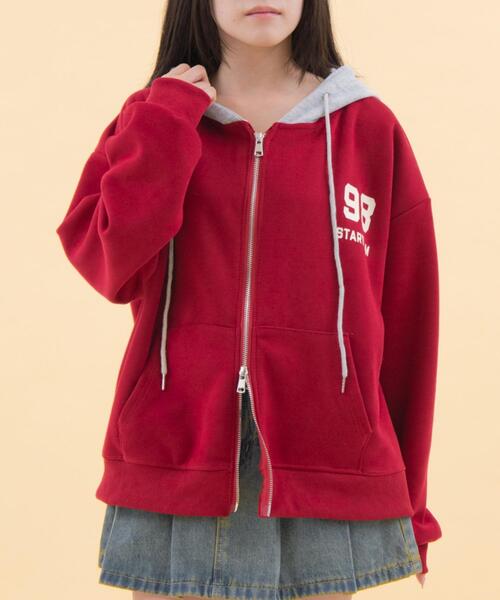 WOND（ウォンド）の「WOND/【26年春夏新作】バイカラーナンバリングジップパーカー（パーカー・レディース・杢グレー/ネイビー・FREE）」の9枚目の写真