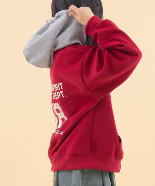 WOND（ウォンド）の「WOND/【26年春夏新作】バイカラーナンバリングジップパーカー（パーカー・レディース・杢グレー/ネイビー・FREE）」の10枚目の写真