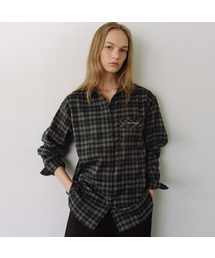 Flap pocket check shirt