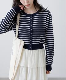 FREE'S MART | ◆リングドットボタンクルーネックニットカーディガン(ニット/セーター)