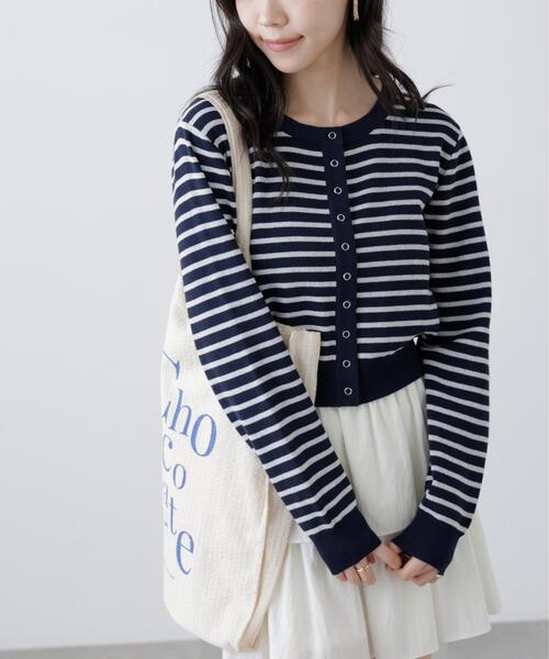 FREE'S MART（フリーズマート）の「◆リングドットボタンクルーネックニットカーディガン（ニット/セーター・レディース・ワンウォッシュ/グレー/レッド/ホワイト系その他・FREE）」の16枚目の写真