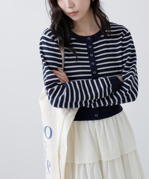 FREE'S MART（フリーズマート）の「◆リングドットボタンクルーネックニットカーディガン（ニット/セーター・レディース・ワンウォッシュ/グレー/レッド/ホワイト系その他・FREE）」の15枚目の写真