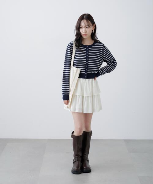 FREE'S MART（フリーズマート）の「◆リングドットボタンクルーネックニットカーディガン（ニット/セーター・レディース・ワンウォッシュ/グレー/レッド/ホワイト系その他・FREE）」の13枚目の写真