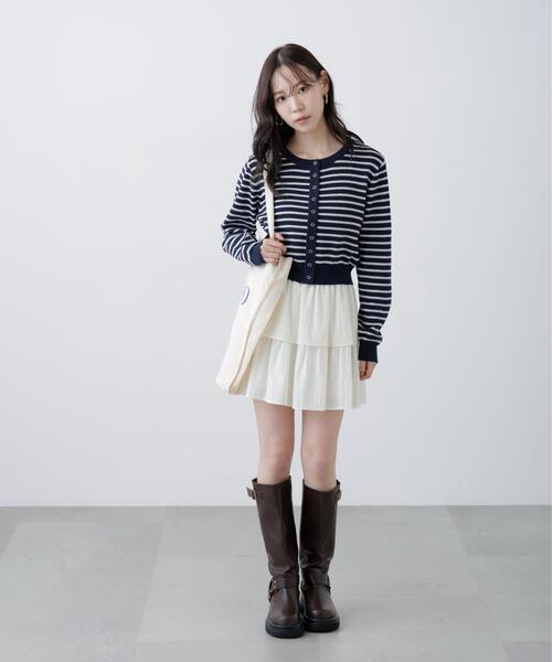 FREE'S MART（フリーズマート）の「◆リングドットボタンクルーネックニットカーディガン（ニット/セーター・レディース・ワンウォッシュ/グレー/レッド/ホワイト系その他・FREE）」の11枚目の写真