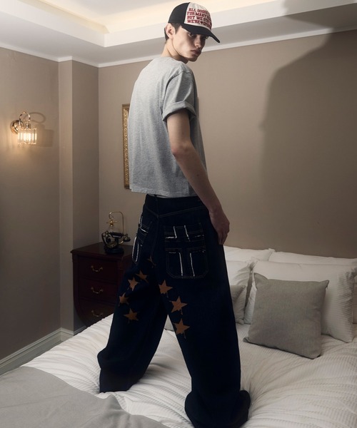 OY(オーワイ)の「『OY/オーワイ』HOLY STARS CROSS PANTS/ホーリースターズクロスパンツ(デニムパンツ・メンズ・インディゴブルー・L/M/S)」の3枚目の写真