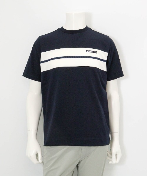 Picone CLUB（ピッコーネクラブ）の「【メンズ】フロントライン冷感プルオーバー（Tシャツ/カットソー・メンズ・ネイビー/ホワイト・LL/L/M）」の3枚目の写真