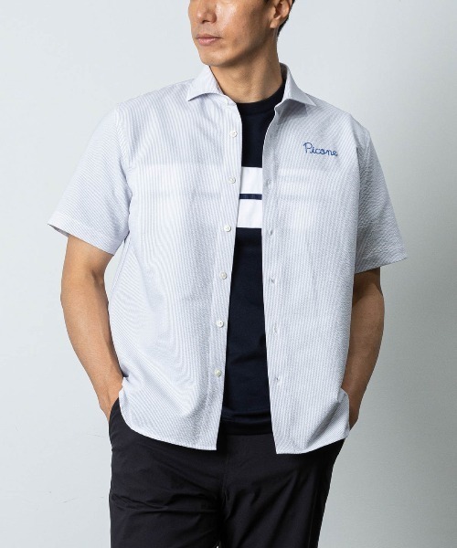Picone CLUB（ピッコーネクラブ）の「【メンズ】フロントライン冷感プルオーバー（Tシャツ/カットソー・メンズ・ネイビー/ホワイト・LL/L/M）」の18枚目の写真