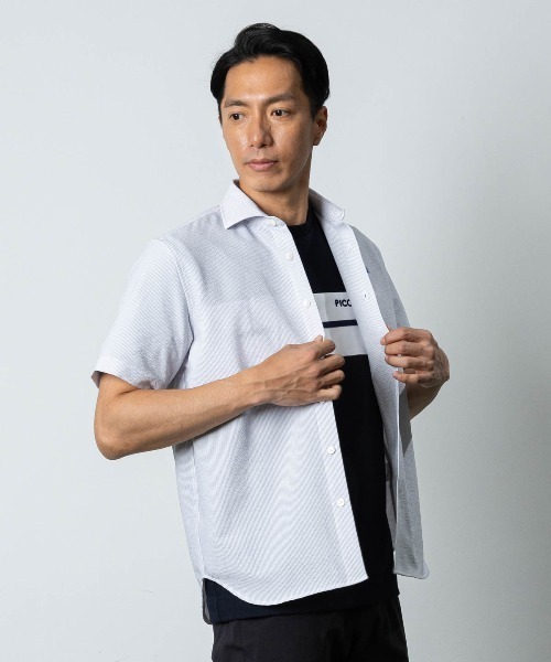 Picone CLUB（ピッコーネクラブ）の「【メンズ】フロントライン冷感プルオーバー（Tシャツ/カットソー・メンズ・ネイビー/ホワイト・LL/L/M）」の19枚目の写真