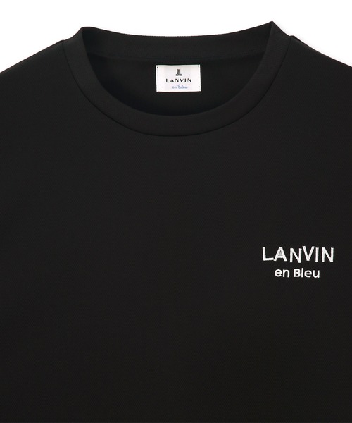 LANVIN en Bleu（ランバンオンブルー）の「吸水速乾 メッシュ 7分袖Tシャツ（Tシャツ/カットソー・メンズ・ホワイト/ブラック・52/50/48）」の11枚目の写真