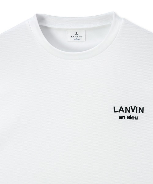 LANVIN en Bleu（ランバンオンブルー）の「吸水速乾 メッシュ 7分袖Tシャツ（Tシャツ/カットソー・メンズ・ホワイト/ブラック・52/50/48）」の12枚目の写真