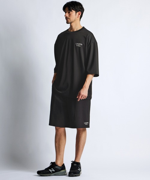 LANVIN en Bleu（ランバンオンブルー）の「吸水速乾 メッシュ 7分袖Tシャツ（Tシャツ/カットソー・メンズ・ホワイト/ブラック・52/50/48）」の4枚目の写真