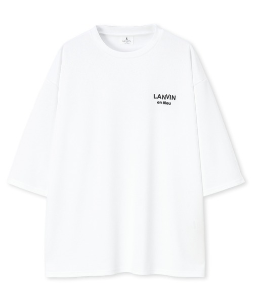 LANVIN en Bleu（ランバンオンブルー）の「吸水速乾 メッシュ 7分袖Tシャツ（Tシャツ/カットソー・メンズ・ホワイト/ブラック・52/50/48）」の10枚目の写真