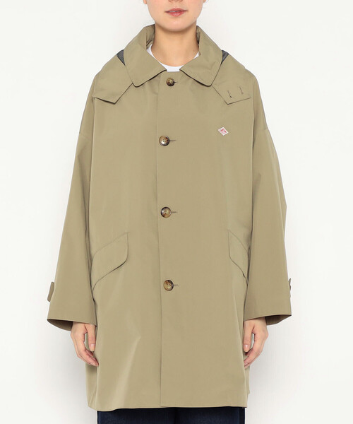 DANTON(ダントン)の「Women's 3-Layer Cloth Hooded Balmacaan Coat(ステンカラーコート・レディース・ベージュ/ブラック/ネイビー・XS/S)」の4枚目の写真