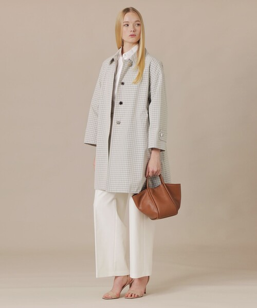 MACKINTOSH LONDON(マッキントッシュ ロンドン)の「【ROSLEY/ロズリー】スプリングチェックステンカラーコート(ステンカラーコート・レディース・グレー系その他/ベージュ・38)」の3枚目の写真