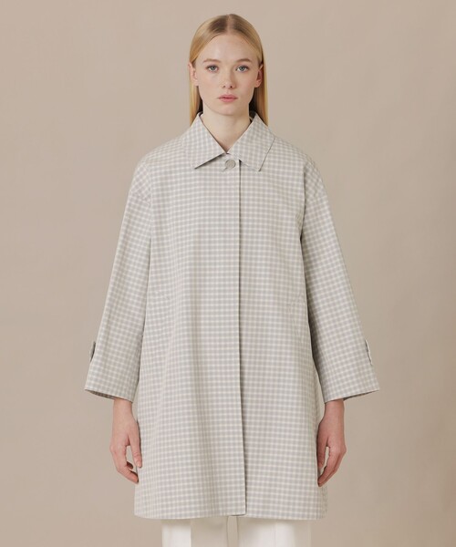 MACKINTOSH LONDON(マッキントッシュ ロンドン)の「【ROSLEY/ロズリー】スプリングチェックステンカラーコート(ステンカラーコート・レディース・グレー系その他/ベージュ・38)」の5枚目の写真