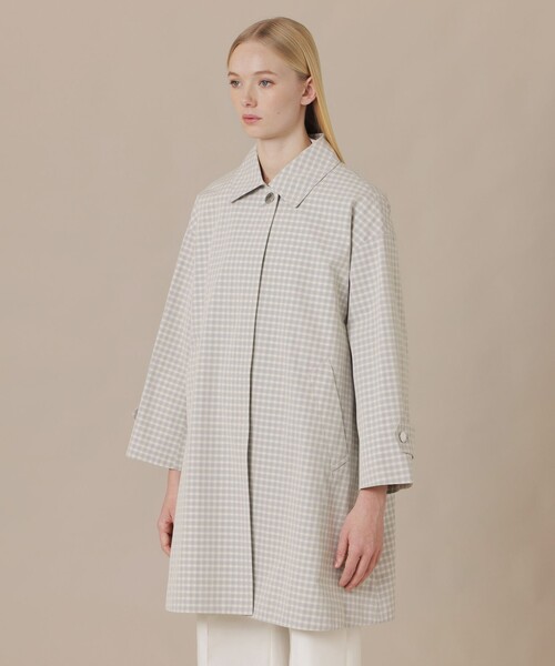 MACKINTOSH LONDON(マッキントッシュ ロンドン)の「【ROSLEY/ロズリー】スプリングチェックステンカラーコート(ステンカラーコート・レディース・グレー系その他/ベージュ・38)」の6枚目の写真