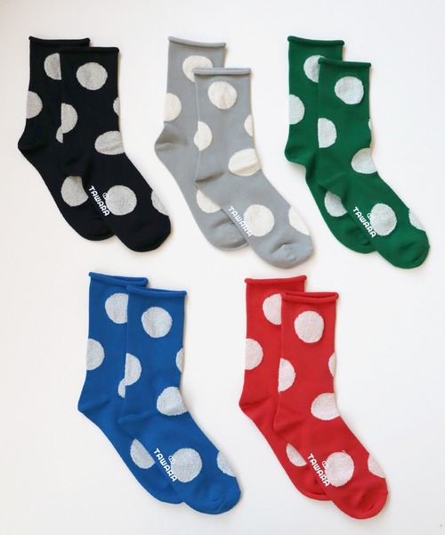 TAWARA（タワラ）の「デイリードットクルーソックス（ソックス/靴下・レディース・グリーン/レッド/ブラック/グレー/ブルー・S）」の15枚目の写真