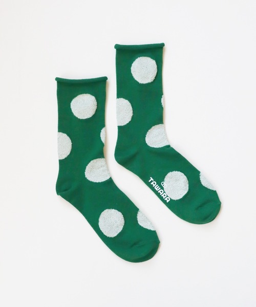 TAWARA（タワラ）の「デイリードットクルーソックス（ソックス/靴下・レディース・グリーン/レッド/ブラック/グレー/ブルー・S）」の9枚目の写真