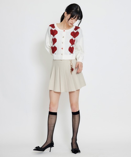 REDYAZEL（レディアゼル）の「Love Me Heart アーガイルニットカーディガン（カーディガン/ボレロ・レディース・ネイビー/レッド/オフホワイト・FREE）」の22枚目の写真