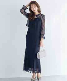 Cinderella（シンデレラ）の「ロングドレス セットアップ ワンピース ドレス オケージョンドレス セレモニー ボレロ フォーマルドレス 結婚式 パーティードレス お呼ばれ 同窓会 謝恩会 二次会 成人式 披露宴 発表会 きれいめ かわいい 食事会 長袖 レース 大きいサイズ ゆったり（ドレス）」