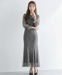 Cinderella（シンデレラ）の「ロングドレス セットアップ ワンピース ドレス オケージョンドレス セレモニー ボレロ フォーマルドレス 結婚式 パーティードレス お呼ばれ 同窓会 謝恩会 二次会 成人式 披露宴 発表会 きれいめ かわいい 食事会 長袖 レース 大きいサイズ ゆったり（ドレス）」